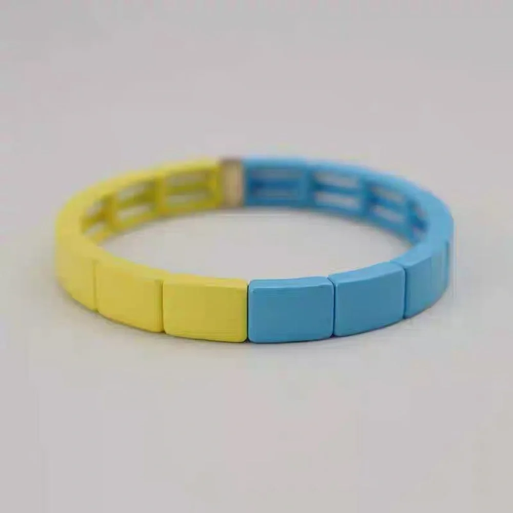 Roxanne Assoulin - Bit X Bit Pink and Gray Stretch Bracelet